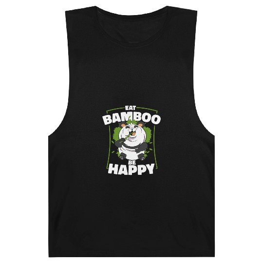 Eat Bamboo Be Happy Panda Bear Friend Lover Giant Barnard Tanks