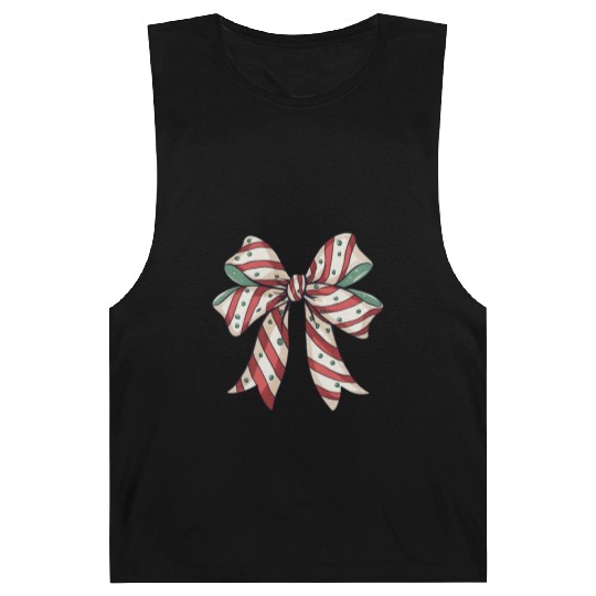 Christmas Coquette bow, Christmas Retro Barnard Tanks