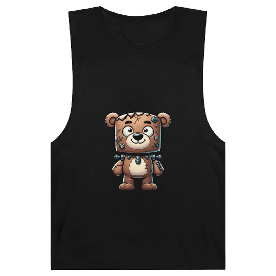Funny Halloween Zombie Bear Monster Cartoon Barnard Tanks