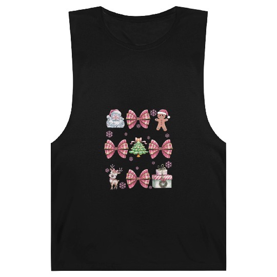 Merry Christmas, Christmas Coquette Bow Barnard Tanks