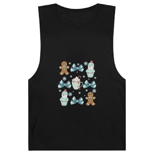 Merry Christmas, Christmas Coquette Bow Barnard Tanks
