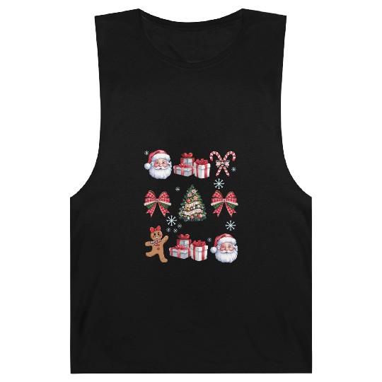 Santa Christmas, Christmas Retro Barnard Tanks