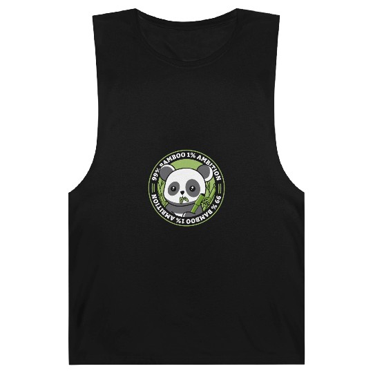 99% Bamboo 1% Ambition Panda Bear Friend Lover Barnard Tanks