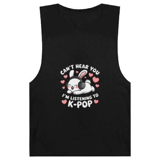 Can't Hear You K-Pop Bunny Barnard Tanks