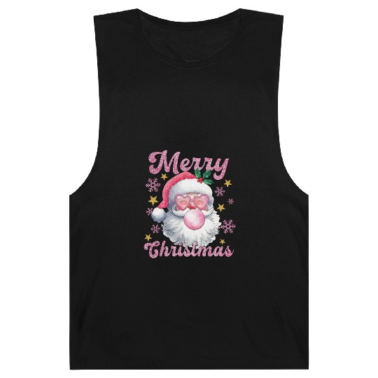 Merry Christmas, Christmas Vingtage, Preppy Santa Barnard Tanks
