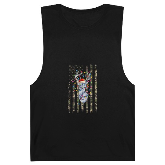 Christmas Camo Hunting Reindeer Deer Xmas Lights Barnard Tanks