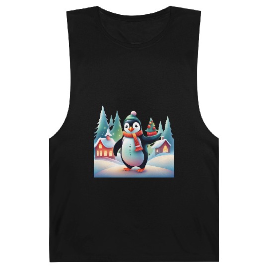 Christmas Merry Christmas For Gift Penguin Snowman Barnard Tanks
