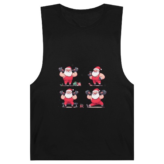 Dear Santa Christmas Gym Training Holiday Workout Barnard Tanks