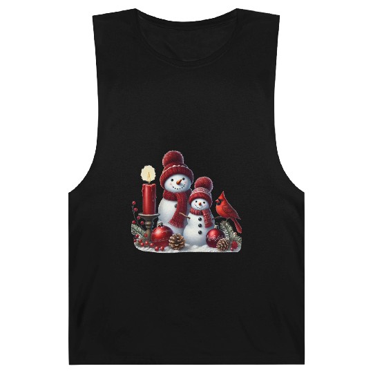 Snowman Christmas, Funny Snowman Barnard Tanks