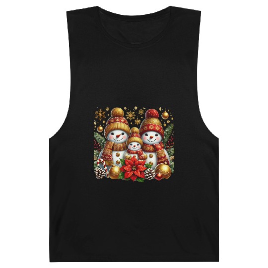 Snowman Christmas, Merry Christmas Barnard Tanks