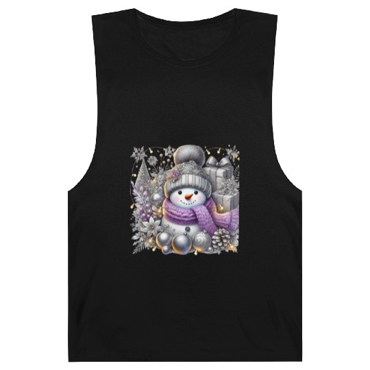 Snowman Christmas, Merry Christmas Barnard Tanks