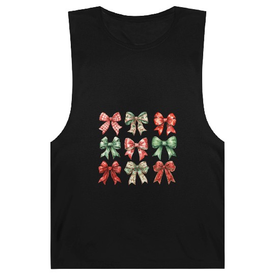 Christmas Coquette Bow, Cute Christmas Barnard Tanks