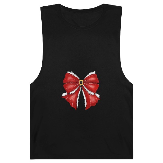Christmas Coquette Bow, Cute Christmas Barnard Tanks