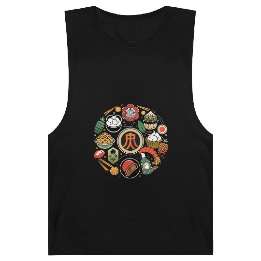 Japanese Cuisine Circle Retro Design Barnard Tanks