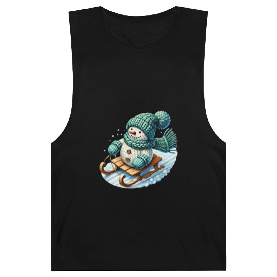 Snowman Christmas, Merry Christmas, Cute Barnard Tanks