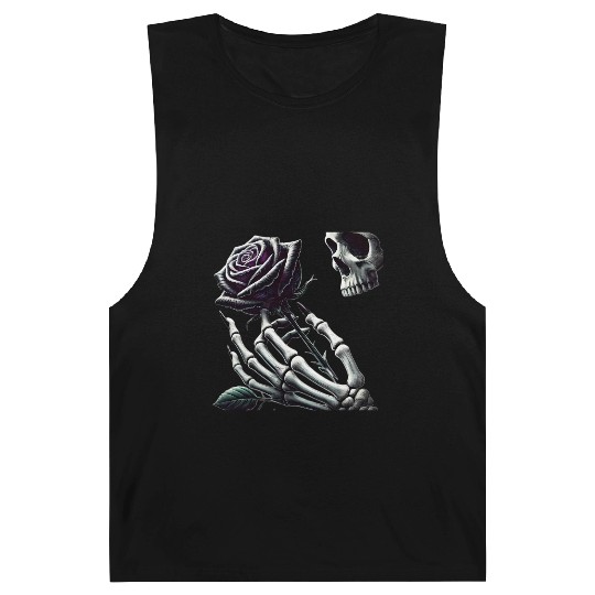 Skeleton Hand Holding a Poisonous Rose Barnard Tanks