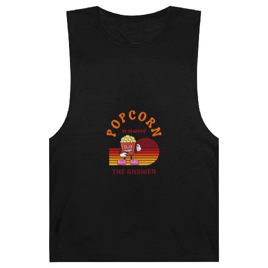 Popcorn Is Always the Answer – Funny Snack Lover Barnard Tanks