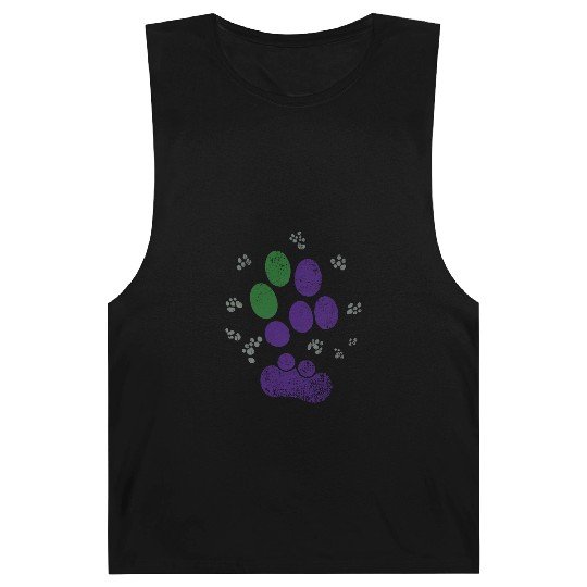 AroAce Cat Paw Prints Barnard Tanks