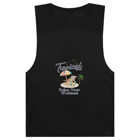 Tropical Beach Weekend Vibes - Relax in Style Barnard Tanks