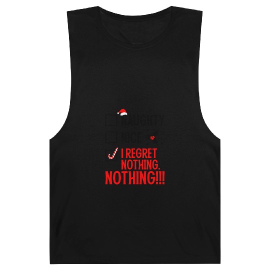 Naughty, Nice, No Regrets Christmas Barnard Tanks