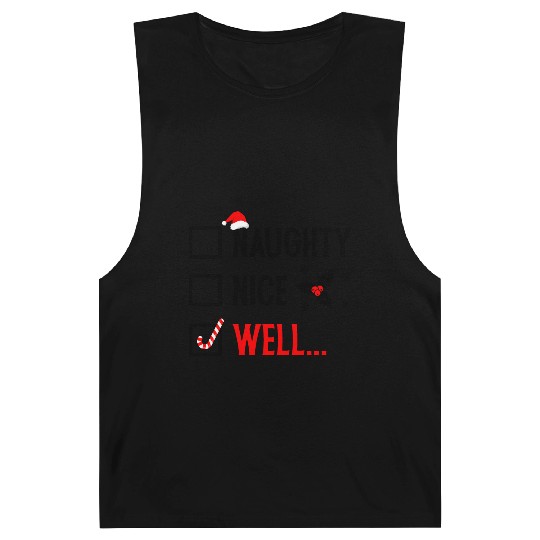 Naughty or Nice Funny Christmas Barnard Tanks