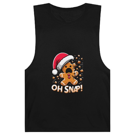 Gingerbread Oh Snap Funny Christmas Barnard Tanks