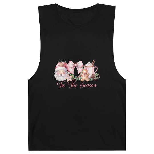 Pink Tis The Season Set Pink Barnard Tanks