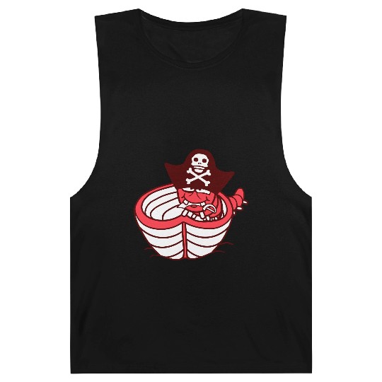 Funny Worm Caterpillar Pirate Sweet Paddle Rowing Barnard Tanks