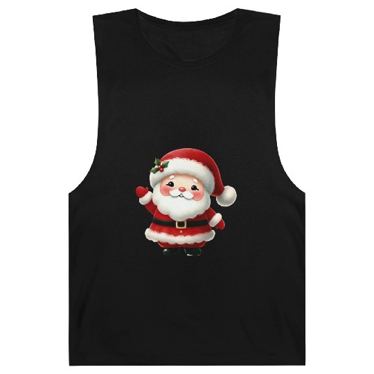 Santa Christmas, Christmas Retro Barnard Tanks