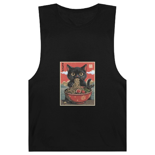 Cat Ramen Japanese Barnard Tanks
