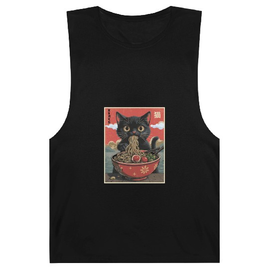 Cat Ramen Japanese Barnard Tanks