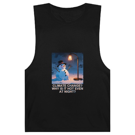 Frosty Snowman Under Street Lights Christmas Barnard Tanks