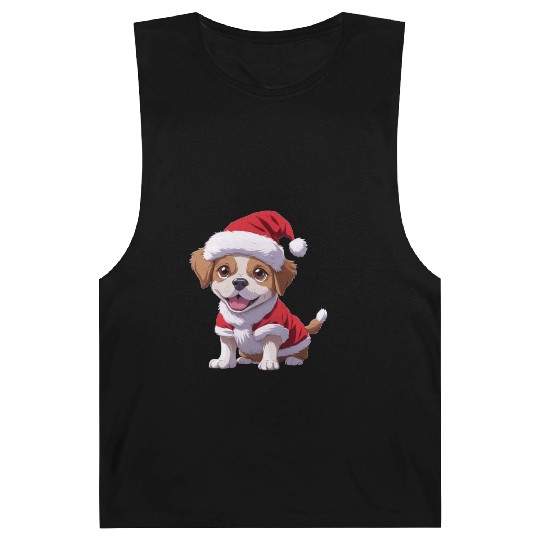Santa Paws: The Cutest Christmas Puppy Barnard Tanks