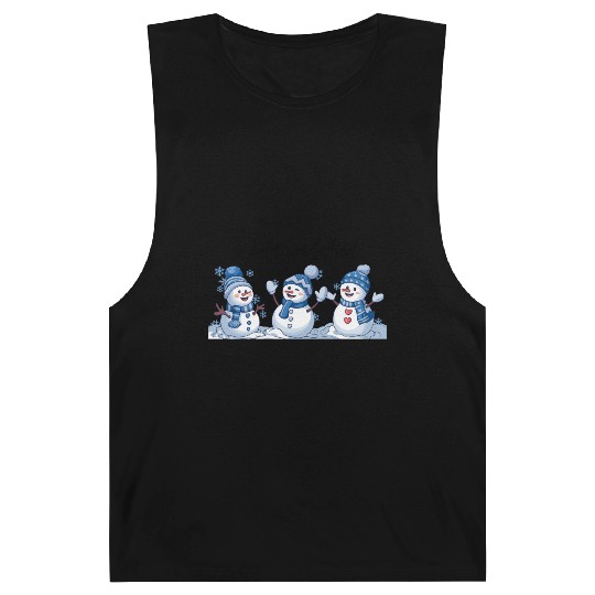 Snowman Christmas, Funny Snowman Barnard Tanks