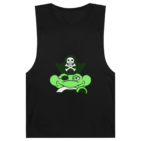 Frog Captain Hat Toad Funny Cool Comic Cartoon Fun Barnard Tanks