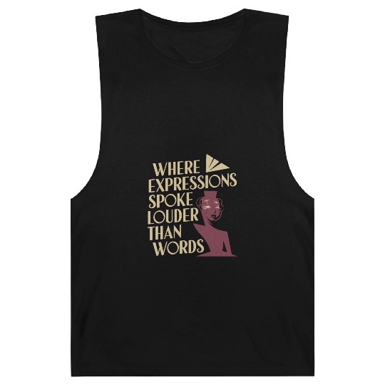Silent Movie Fan Vintage Cinema Classic Film Lover Barnard Tanks