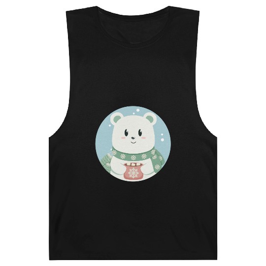 Cute polar bear in Christmas mood Barnard Tanks