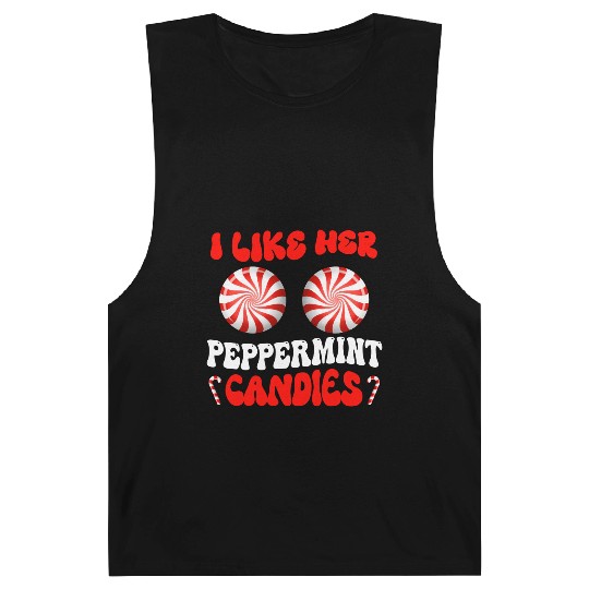 I Like Her Peppermint Candies Couples Christmas Barnard Tanks