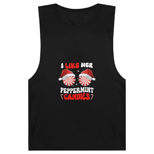 I Like Her Peppermint Candies Couples Christmas Barnard Tanks