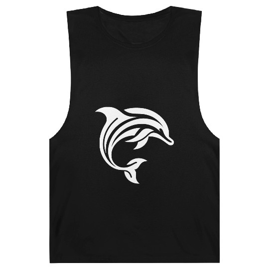 Diver T Tattoo Style Dolphin Jumping Barnard Tanks