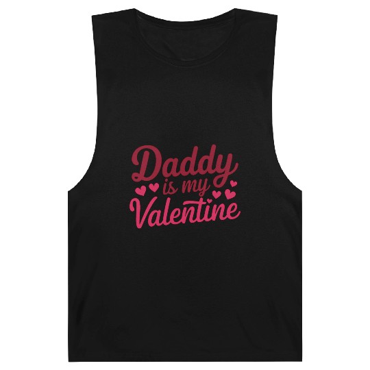 Daddy Is My Valentine Sublimation Barnard Tanks