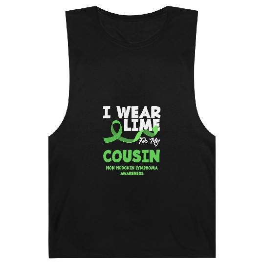 Non-Hodgkin Lymphoma Awareness Wear Lime Cousin Barnard Tanks