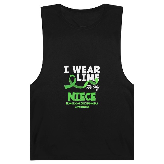 Non-Hodgkin Lymphoma Awareness Wear Lime Niece Barnard Tanks