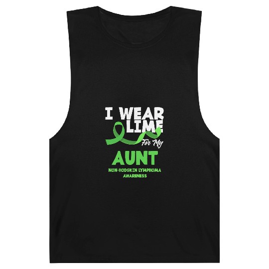 Non-Hodgkin Lymphoma Awareness Wear Lime Aunt Barnard Tanks