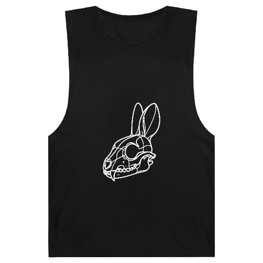 Minimalistic Vector Rabbit Skull Kids Drawing Barnard Tanks