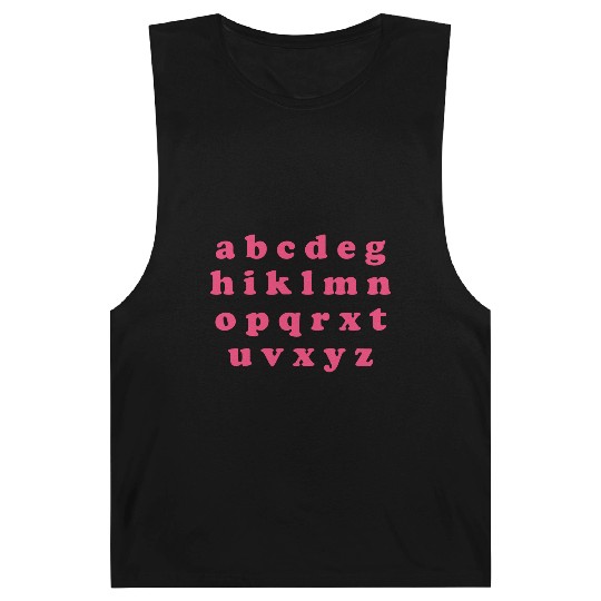 Alphabet Valentine Sublimation Barnard Tanks