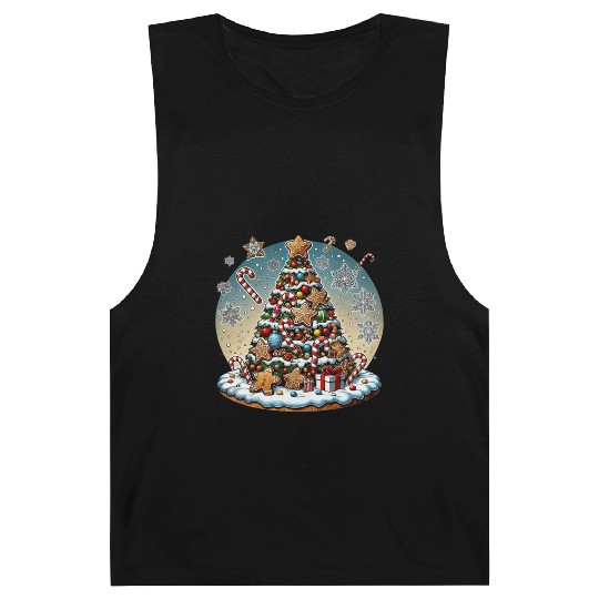 Gingerbread Candy Cane Christmas Tree Barnard Tanks