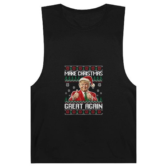 Make Christmas Great Again Xmas Funny Trump Barnard Tanks