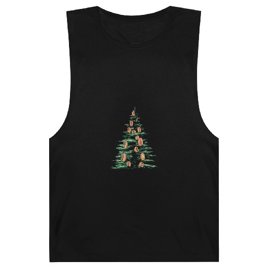Hot Dog Christmas Tree Holiday Cheer Barnard Tanks