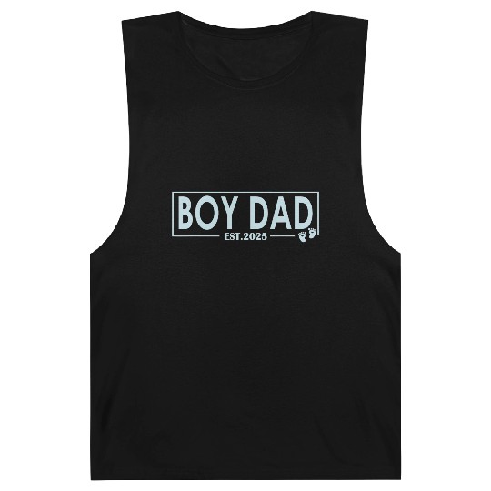 Boy Dad Est 2025 Newborn Daddy Father Boy Son Barnard Tanks